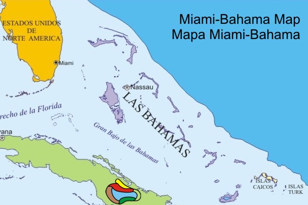 miami y las bahama en el mar caribe